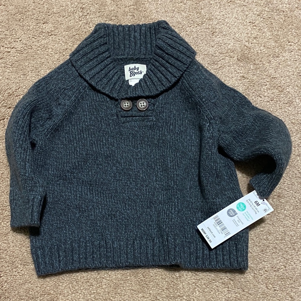 Baby B'gosh Gray Knit Sweater